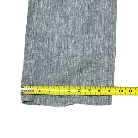 Allen Allen Linen Pants Elastic Tie Front Waist Gray Size S - Picture 7 of 8
